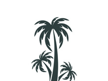 Palm tree summer logo template vector illustration