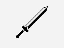 Crossed swords vector icon illustration