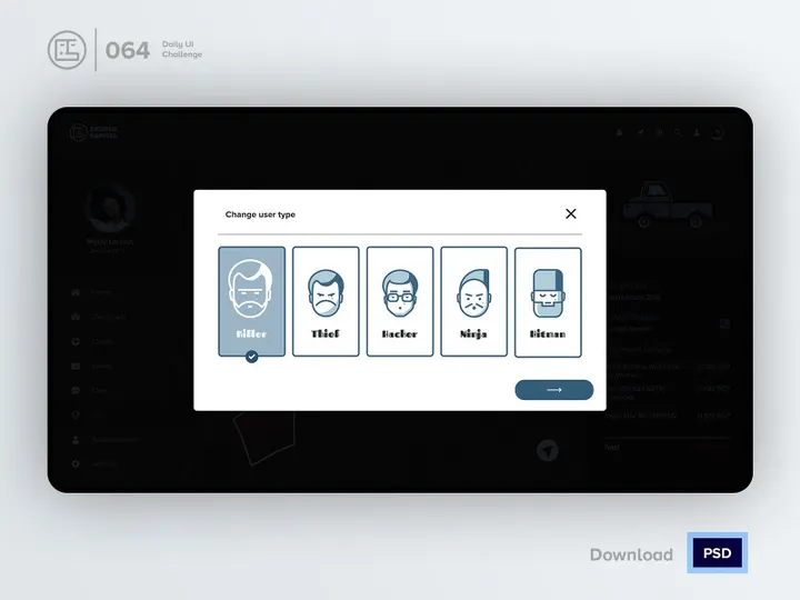 Select User Type | Daily UI challenge - 064/100