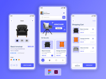 E Commerce Furniture - Application Design (IOS Kit) preview picture