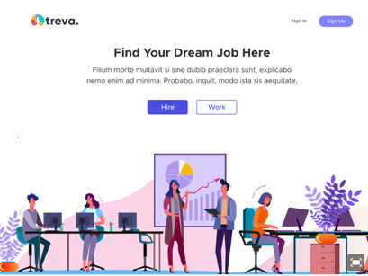 Treva - Job Hiring Platform Exploration (Sketch Freebie)