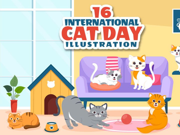 16 International Cat Day Illustration