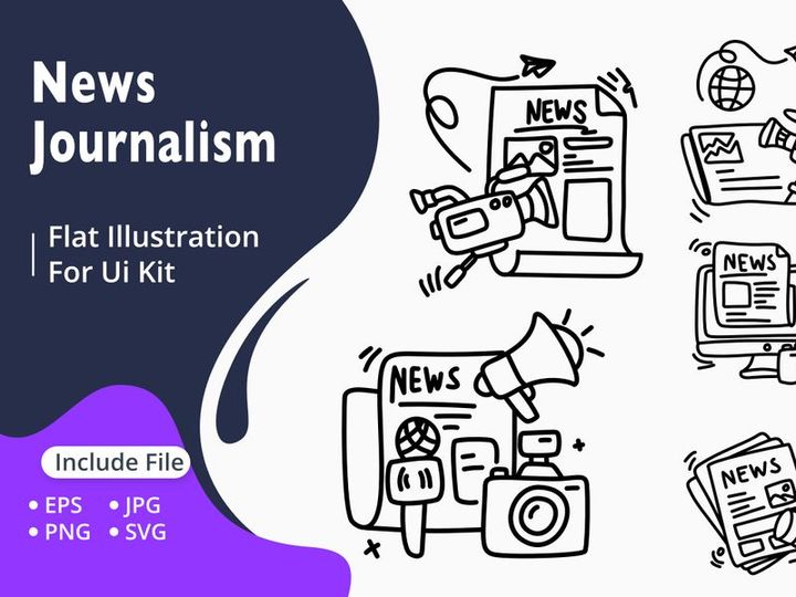 News & Journalism Illustration Bundle