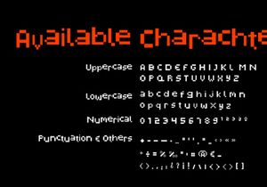 Pixelated Display Font