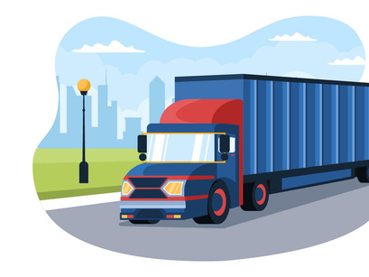 15 Trucking Transportation Design Illustration