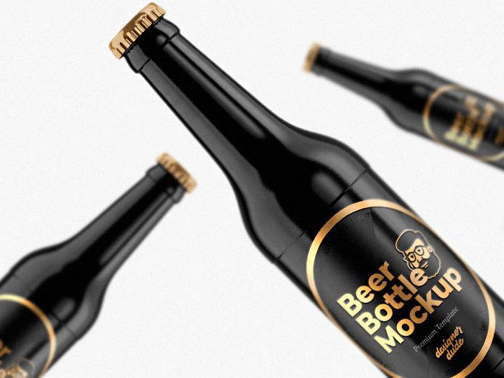 Beer Bottle Mockup Template