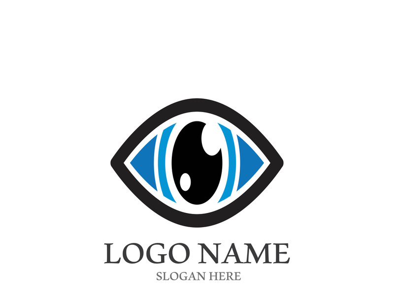 Branding identity corporate eye care vector logo design
