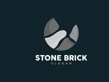 Stone Logo, Premium Elegant Design, Stone Balance Vector