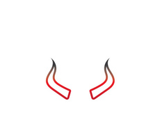 Devil horn Vector icon design illustration Template