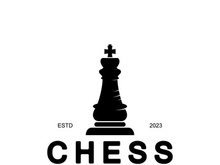Chess strategy game logo with horse, king, pawn, minister and rook. Logo for chess tournament, chess team, chess championship, chess game application.