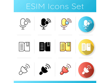Smartphone interface icons set preview picture