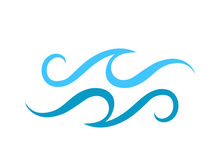 Water wave icon vector