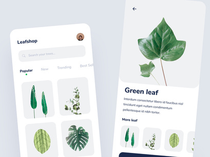 Leaf shop app concept