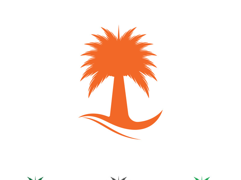 Date palm tree vector logo