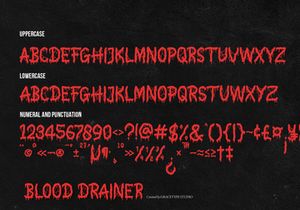 Blood Drainer | Horror Display Font