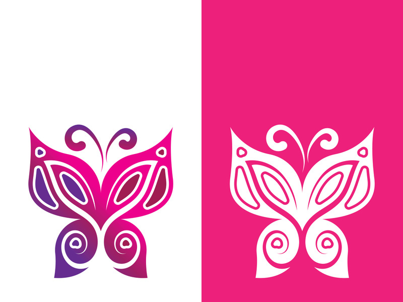 Butterfly logo icon vector design illustration