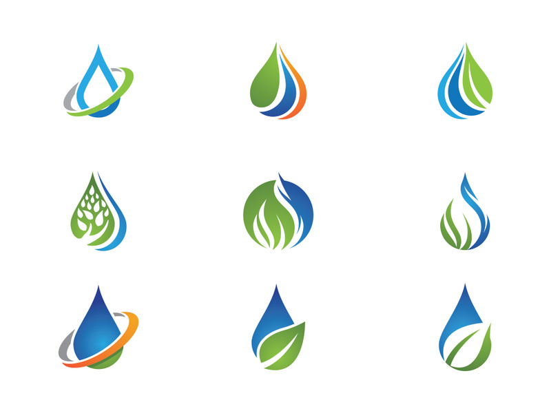 Water drop Logo Template vector