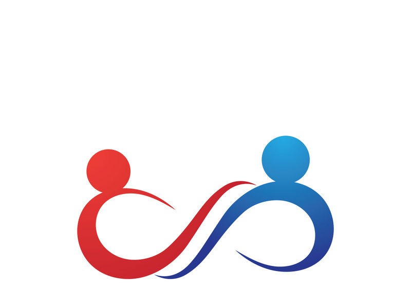infinity people  family and community logo vector