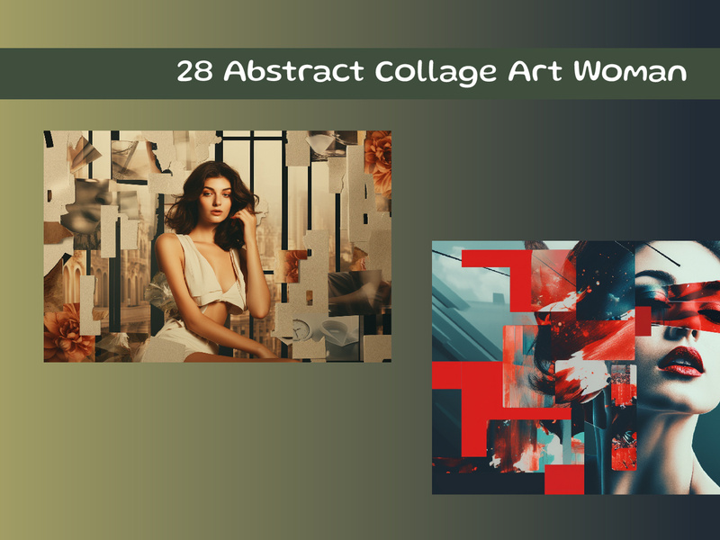 Abstract Collage Art Woman
