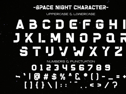 Space Night - Modern Futuristic Font