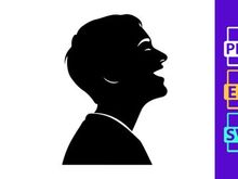 Man Silhouette Laughing Joyfully