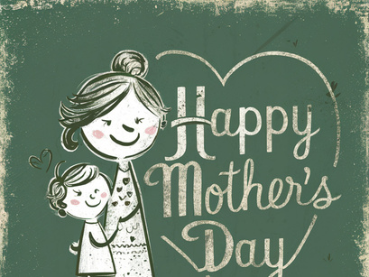 Happy Mother Day Vector Illustration