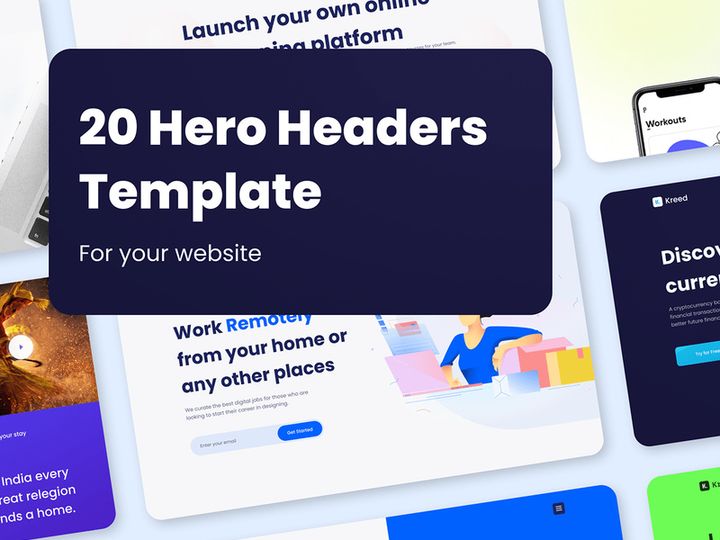 Kreed – 20 Hero Headers Template