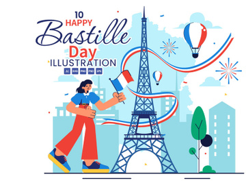 10 Happy Bastille Day Illustration preview picture