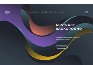 3D Black Colorful Abstract Background
