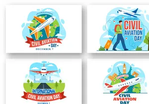13 Civil Aviation Day Illustration