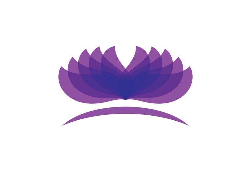 Lotus flower health meditation logo symbol