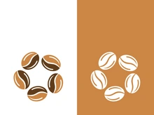 Coffee bean icon vector illustration template