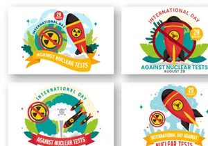 14 Day of Against Nuclear Tests Illustration