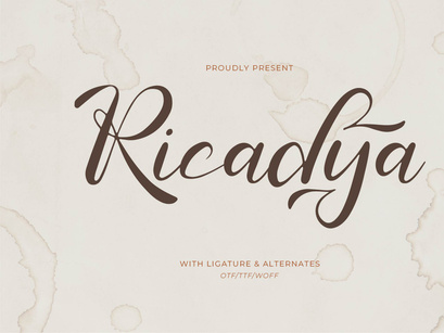 Ricadya | Handwriting Font