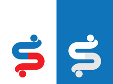 Business corporate S letter logo design vector