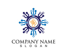 Technology logo images illustration design template