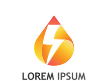 Colorful electric lightning logo design.