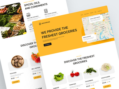 Grocery Shop Website UI Kit – Groceries & Supermarket E-Commerce Design