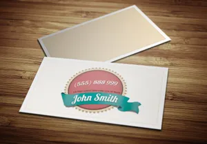 Light Vintage Business Card Template