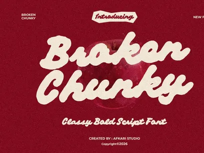 Broken Chunky - Fonte Script Negrito Clássico