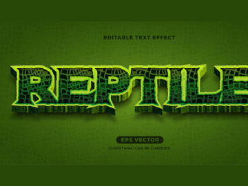 Reptile editable text effect style vector preview picture