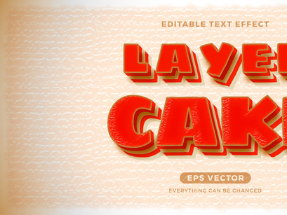 Red Velvet Cake EditableText effect Style in exotic red and white color for social media, banner, and graphic promo