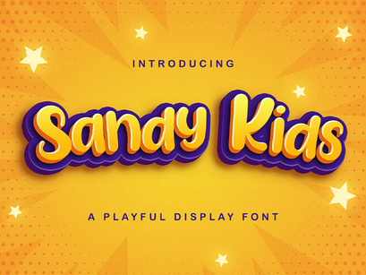 Sandy Kids - Playful Display Font