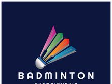 Modern Badminton logo design with Dynamic Shuttlecock and Racket, for championship, sport, sports shop, badminton school, business, company, tournament