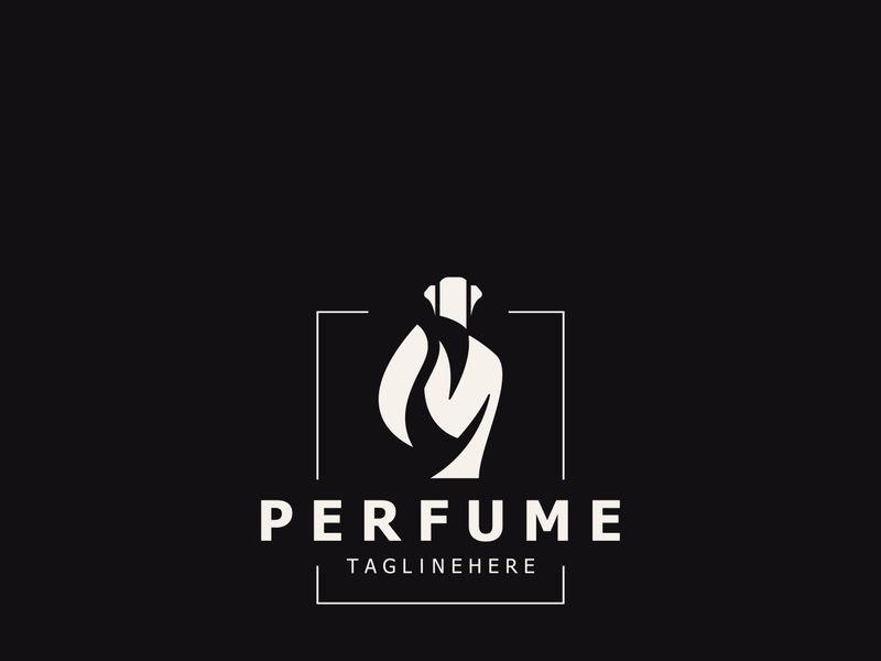 Perfume bottle logo design symbol can be used for business and cosmetic perfume shop template