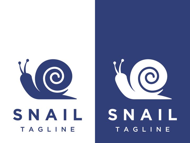 Snail logo design.