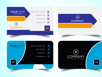 10 Double-sided creative and modern business card template. Vector illustration preview picture