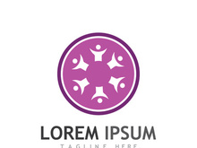 People social community logo design with creative idea