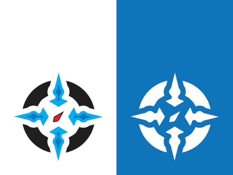 Compass logo template vector icon illustration design