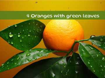 Oranges with green leaves preview picture